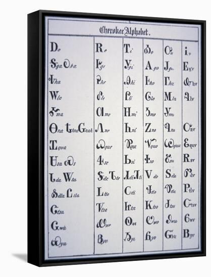 Cherokee Alphabet, Developed in 1821-null-Framed Stretched Canvas