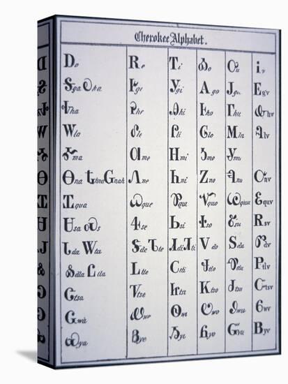 Cherokee Alphabet, Developed in 1821-null-Stretched Canvas