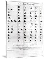 Cherokee Alphabet, from Pendelton's "Lithography," 1835-null-Stretched Canvas