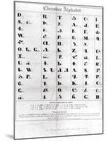 Cherokee Alphabet, from Pendelton's "Lithography," 1835-null-Mounted Giclee Print