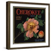 Cherokee Brand - Highland, California - Citrus Crate Label-Lantern Press-Framed Art Print