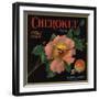 Cherokee Brand - Highland, California - Citrus Crate Label-Lantern Press-Framed Art Print