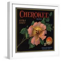 Cherokee Brand - Highland, California - Citrus Crate Label-Lantern Press-Framed Art Print