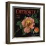 Cherokee Brand - Highland, California - Citrus Crate Label-Lantern Press-Framed Art Print