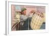 Cherokee Indian Basket Weaver, North Carolina-null-Framed Art Print