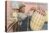 Cherokee Indian Basket Weaver, North Carolina-null-Stretched Canvas