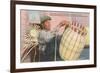 Cherokee Indian Basket Weaver, North Carolina-null-Framed Art Print