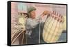 Cherokee Indian Basket Weaver, North Carolina-null-Framed Stretched Canvas