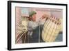 Cherokee Indian Basket Weaver, North Carolina-null-Framed Premium Giclee Print