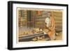 Cherokee Indian with Pottery, North Carolina-null-Framed Art Print