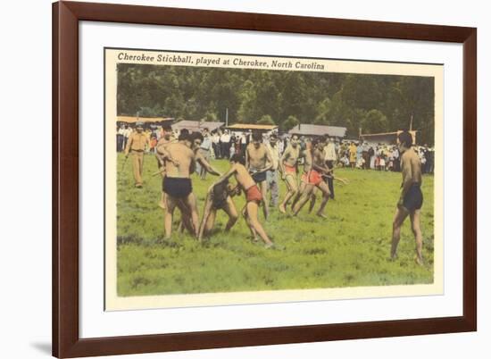 Cherokee Stickball, North Carolina-null-Framed Art Print