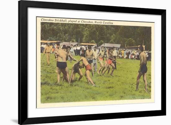 Cherokee Stickball, North Carolina-null-Framed Art Print