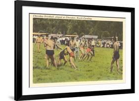 Cherokee Stickball, North Carolina-null-Framed Art Print