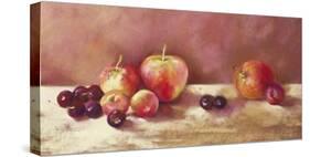 Cherries and Apples (detail)-Nel Whatmore-Stretched Canvas