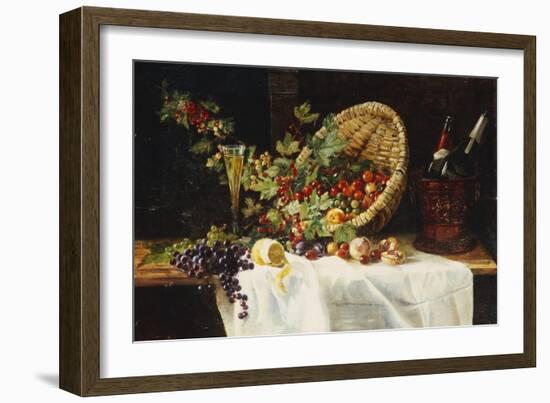 Cherries and Gooseberries in a Basket, 1859-Gertrud Trefftz-Framed Giclee Print