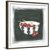 Cherries in Bowl-Chariklia Zarris-Framed Premium Giclee Print