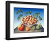 Cherries in Delft Bowl with Red and Yellow Apple-Amelia Kleiser-Framed Giclee Print