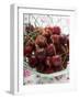 Cherries with Drops of Water in Wire Basket-Foodcollection-Framed Photographic Print