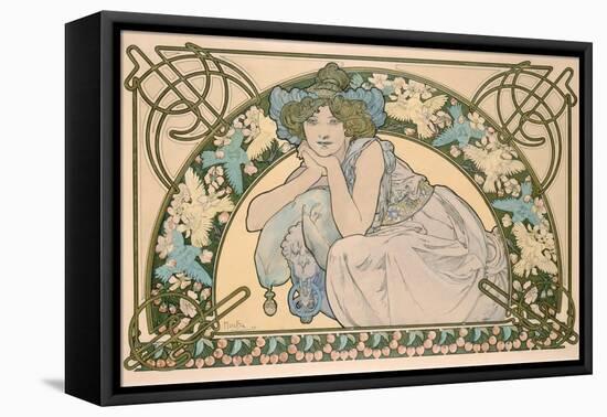 Cherry Blossom, 1898-Alphonse Mucha-Framed Stretched Canvas