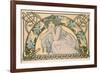 Cherry Blossom, 1898-Alphonse Mucha-Framed Giclee Print