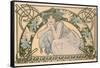 Cherry Blossom, 1898-Alphonse Mucha-Framed Stretched Canvas