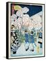 Cherry Blossom at Asakura-Ando Hiroshige-Framed Stretched Canvas