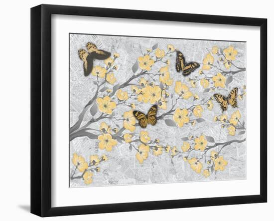 Cherry Blossom Bflies-Diane Stimson-Framed Art Print