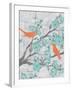 Cherry Blossom Birds 5-Diane Stimson-Framed Art Print