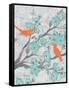 Cherry Blossom Birds 5-Diane Stimson-Framed Stretched Canvas