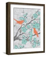 Cherry Blossom Birds 5-Diane Stimson-Framed Art Print