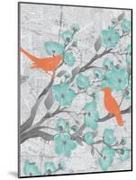 Cherry Blossom Birds 5-Diane Stimson-Mounted Art Print