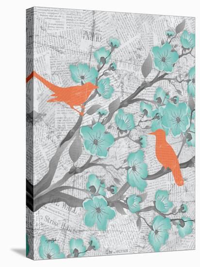 Cherry Blossom Birds 5-Diane Stimson-Stretched Canvas