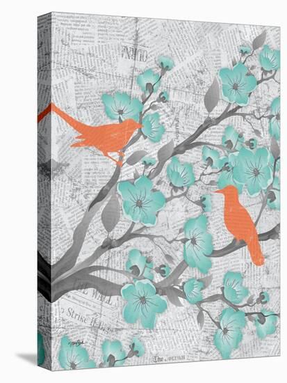 Cherry Blossom Birds 5-Diane Stimson-Stretched Canvas