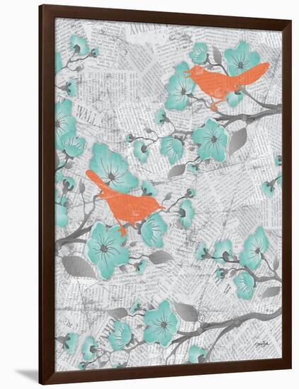 Cherry Blossom Birds 6-Diane Stimson-Framed Art Print