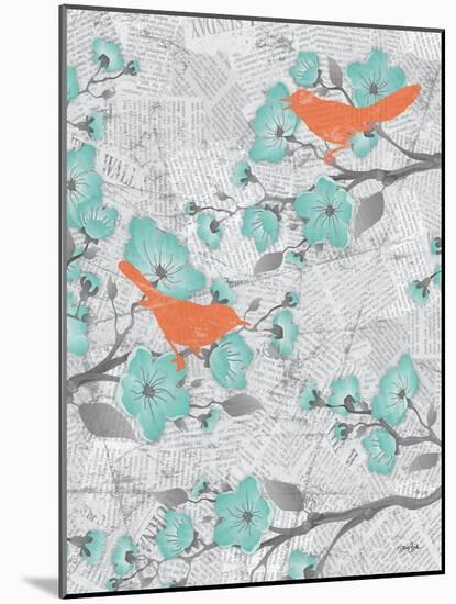 Cherry Blossom Birds 6-Diane Stimson-Mounted Art Print