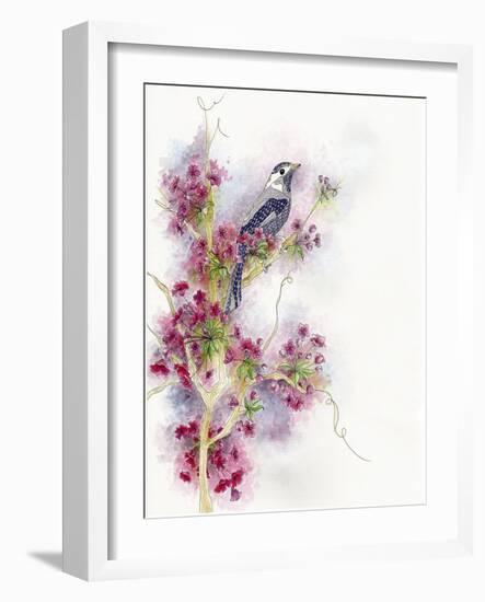 Cherry Blossom Days-The Tangled Peacock-Framed Giclee Print