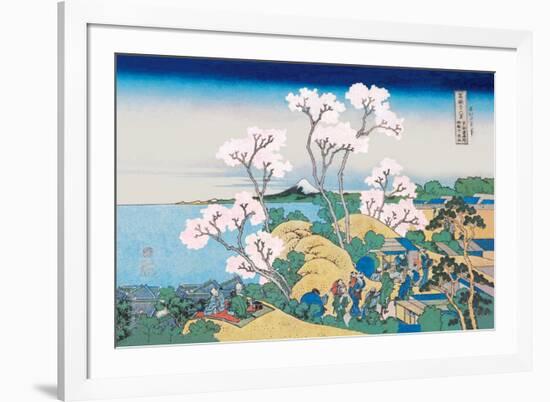 Cherry Blossom Festival-Katsushika Hokusai-Framed Art Print