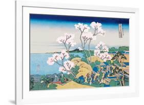 Cherry Blossom Festival-Katsushika Hokusai-Framed Art Print