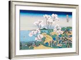 Cherry Blossom Festival-Katsushika Hokusai-Framed Art Print