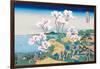 Cherry Blossom Festival-Katsushika Hokusai-Framed Art Print