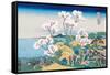 Cherry Blossom Festival-Katsushika Hokusai-Framed Stretched Canvas