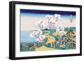 Cherry Blossom Festival-Katsushika Hokusai-Framed Art Print