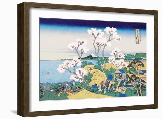 Cherry Blossom Festival-Katsushika Hokusai-Framed Art Print