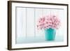 Cherry Blossom Flower Bouquet on Wooden Background-Anna-Mari West-Framed Photographic Print