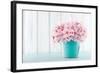 Cherry Blossom Flower Bouquet on Wooden Background-Anna-Mari West-Framed Photographic Print