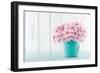 Cherry Blossom Flower Bouquet on Wooden Background-Anna-Mari West-Framed Photographic Print