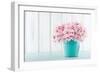 Cherry Blossom Flower Bouquet on Wooden Background-Anna-Mari West-Framed Photographic Print