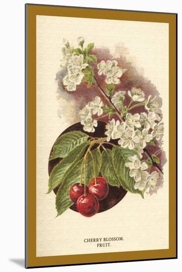 Cherry Blossom Fruit-W.h.j. Boot-Mounted Art Print