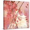 Cherry Blossom Pagoda-null-Stretched Canvas