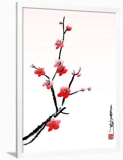 Cherry Blossom Painting-shadow216-Framed Art Print